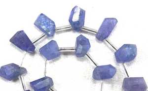 Top Quality 21 Pieces Beautiful Strand Natural Tanzanite Gemstone Faceted Nuggets Beads for Jewelry Making - Product Image 5