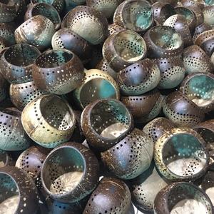 ชามโลหะทรงกลมใส่เทียนทีไลท์ทำจากกะลามะพร้าวแบบทันสมัยสำหรับตกแต่งคริสต์มาสในบ้าน - Product Image 2