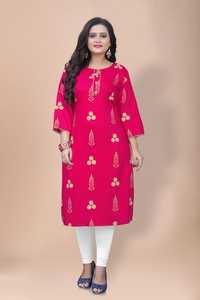 Kurtis Dames Coton Reyon Femmes Anarkali Dernier Design De Mode Prêt À Porter Bas Prix Avec Dupatta Jackate Robe Indienne Vêtements En Gros - Product Image 4
