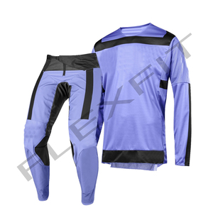 Traje de Motocross para Hombre, Manga Larga, Sublimado, Naranja, Blanco, Negro, Secado Rápido, Poliéster, Ropa de Carreras de Motocicleta, Talla Adulto - Product Image 3