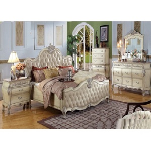 ชุดเฟอร์นิเจอร์ห้องนอนขนาดควีนไซส์ควีนไซส์ชุดเฟอร์นิเจอร์ห้องนอนต้นแบบเฟอร์นิเจอร์ห้องนอนพรีเมี่ยมในพื้นผิวโบราณ - Product Image 1