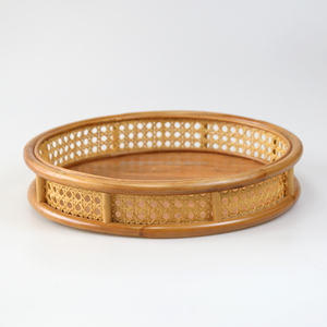 Bandeja de ratán con madera, nuevo diseño hecho en Vietnam, venta al por mayor - Product Image 4