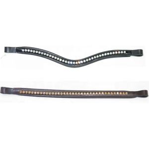 Venta al por mayor de calidad superior caballo Browbands FORMA DE V y diseño de cristal recto para carreras y deportes ecuestres equitación - Product Image 1