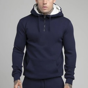 Vente en gros de sweat à capuche avec logo personnalisé pour hommes 100% coton hiver chaud imprimé classique design uni Gym Fitness Sports doublure tricotée - Product Image 3