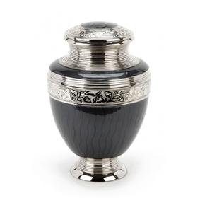 Hermoso patrón de encaje de oro plateado Metal latón/aluminio urnas de cremación para adultos urnas de almacenamiento de cenizas funerarias conmemorativas para humanos - Product Image 3