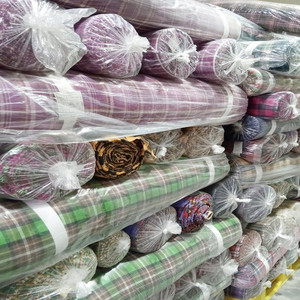 Hecho en Corea comprobado camisas de algodón tela de algodón 100% algodón Stock Textiles - Product Image 3