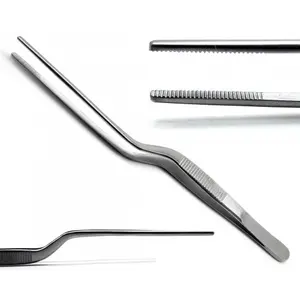 Pinza per pollice a baionetta curva diritta in raso orl medico chirurgico in acciaio inossidabile di alta qualità professionale.