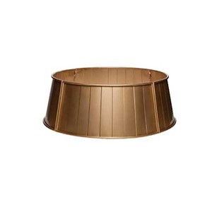 Jupe d'arbre de forme ronde en métal enduit rouge luxueux collier d'arbre de Noël de bonne qualité à vendre - Product Image 4