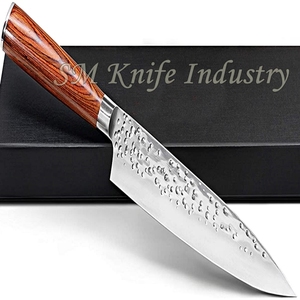 G10 Handle Grip With olive Wood custom Hand Made Modern Damascus <b>kitchen</b> chef <b>Knife</b> (Smk2029) - Product Image 2