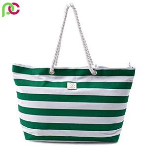 <b>Wholesale</b> 2024 Women's Summer Beach <b>Tote</b> Fashion Canvas Carry <b>Bag</b> with Dual Handles and Letter Decoration Customized Logo - Product Image 1