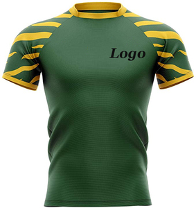 Rugby Jersey Custom Logo Stub Collar Breathable Quick Dry Anti-Bacterial National Rugby <b>Shirt</b> Low MOQ OEM Service - Product Image 2