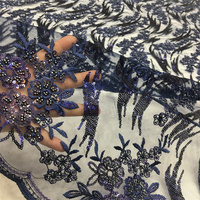 10 couleurs disponibles tissu de panneau de paillettes perlées Brod Autriche Net Saree