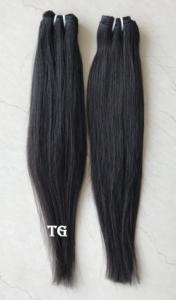 หนังกำพร้าดิบชาวเปรูชิดกัมพูชาธรรมชาติสีดำ24 "นิ้วตรงมนุษย์มัดผมผู้หญิงอินเดียขยายผู้ขาย - Product Image 3