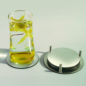 King International Cream <b>Coaster</b> <b>Set</b> Latest Design <b>with</b> Stainless Steel <b>Holder</b> Best Price for Hotel & Restaurant Use - Product Image 6