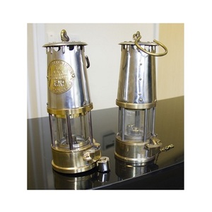 Juego de 2 lámparas náuticas de calidad superior Lámpara de minería de linterna de acero inoxidable y latón de diseño antiguo a granel - Product Image 1