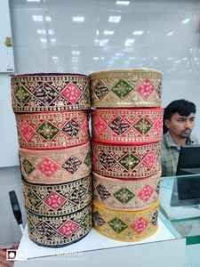 Cintas y encajes étnicos bordados en forma de Cachemira, surtido de tamaños y colores para vestido de boda, desi - Product Image 5