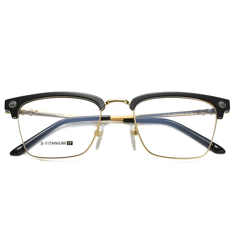 Designer Frame Glasses Half Frame Prescription Glasses Optical Frames Glasses Titanium Frames Glasses