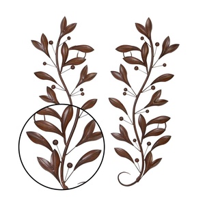Hojas de hierro marrón y Scrollwork decoración de pared colgante arte de pared decoración exhibición vestíbulo sala de estar interior dormitorio Hotel restaurante - Product Image 3