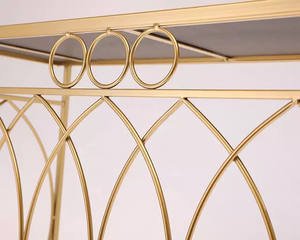 Espejo decorativo de metal con diseño de hojas para mesa de centro, para decoración del hogar. - Product Image 3