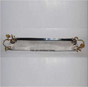 Plateau rond antidérapant de luxe pour plateaux de mariage, vente en gros - Product Image 3