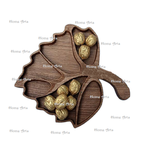 Plat de service en bois au design fabuleux, taille personnalisée, forme de cœur, plat de service pour aliments, pour fournisseur en gros - Product Image 4