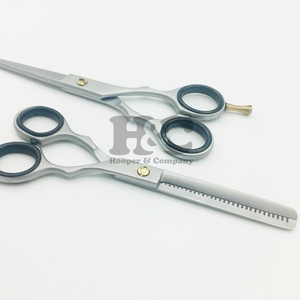 Hot Picks Tijera de corte de pelo de acero inoxidable Tijera de recorte de barba Tijeras de peluquero Kit Salón Logotipo de embalaje de acero inoxidable - Product Image 5