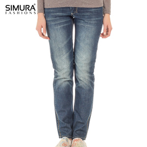 Women's Skinny <b>Boot</b> Cut High Waist Denim Jeans Spandex/Cotton Blend Breathable Eco-Friendly Multi-Wash Finish Casual Style OEM - Product Image 1