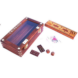 MANGO de madera hecho a mano, juego de CRIBBAGE, otro artículo de juego con diseño de aspecto antiguo y el producto más vendido - Product Image 3