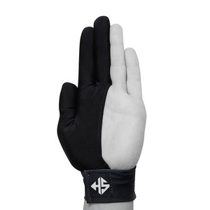 Gants de piscine de club de billard main gauche Lycra tissu noir gants de billard professionnels accessoires de billard bon marché - Product Image 3