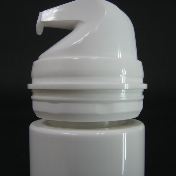 stock 50ml white cosmetic airless pump bottle
