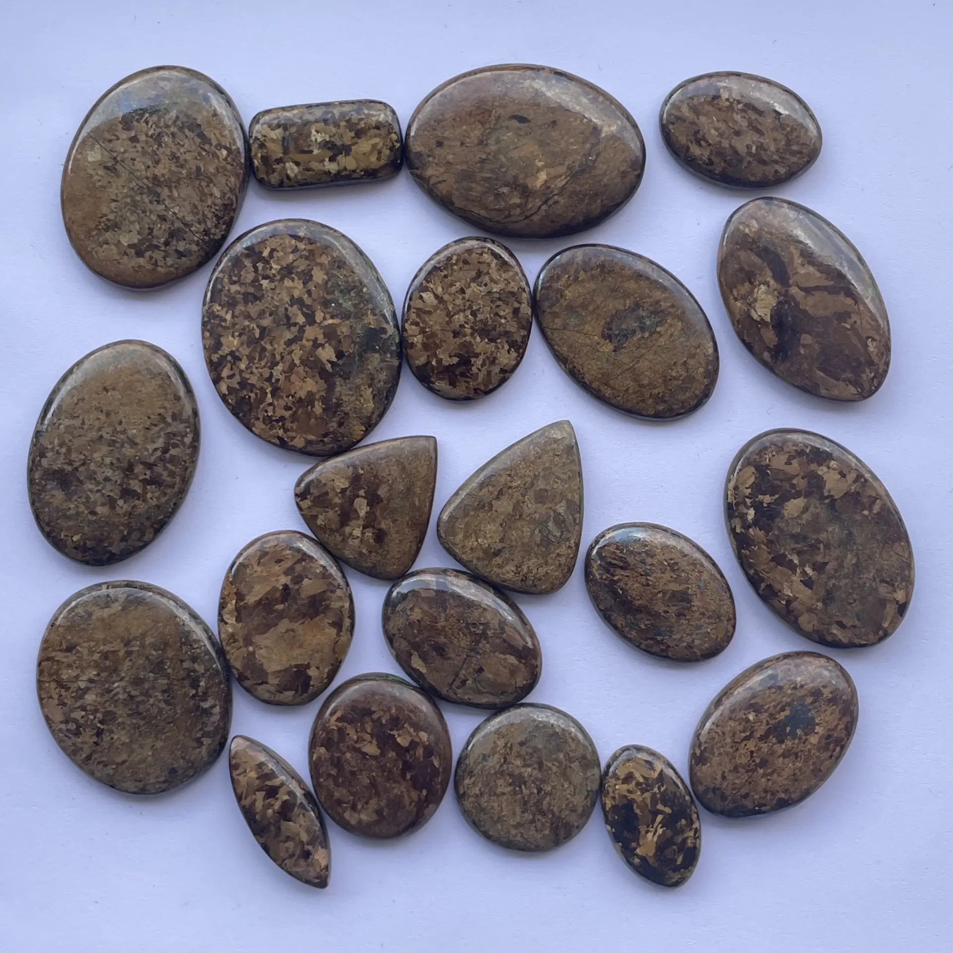 Free Size Natural Brown Jade Stone Smooth by Kilo Cabochon Lot Direct Gemstone Custom Jewelry Making Pendants Rings Wholesale