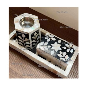 Bulk Wooden And Mother Of Pearl Mabkhara With Tray And Acrylic Box Greatest Quality Incense <b>Burner</b> Mabkhars - Product Image 2