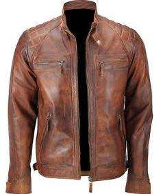 เสื้อแจ็คเก็ตหนังแท้ทรงเข้ารูปสีดำสุดเท่ห์ ขายดี พร้อมซับในโพลีเอสเตอร์ สำหรับผู้ชาย - Product Image 2