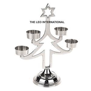 Aluminio Metal Árbol de Navidad Forma Shinny Polaco Navidad Té Luz Titular Estilo de lujo Venta caliente de la más alta calidad - Product Image 4