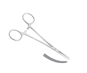 เครื่องมือผ่าตัดเกรดเยอรมัน Leriche Haemostatic Forcps โค้ง1X2ฟัน15ซม. สแตนเลส - Product Image 6