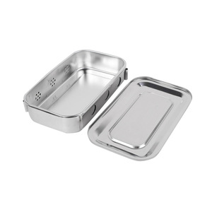 Thép không gỉ y tế tiệt trùng hộp dụng cụ khay tổ chức với nắp - Product Image 4
