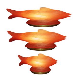 Crystal Top Organic Material Hand Carved <b>Fish</b> Design Salt <b>Lamp</b>-Sian Enterprises SE-8258 - Product Image 1