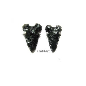 หัวลูกศรออบซิเดียนสไตล์อเมริกาโบราณ,หัวลูกศร Obsidian สำหรับขายตามธรรมชาติ - Product Image 1