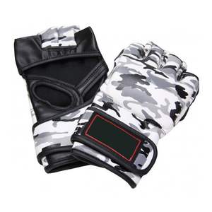 Guantes de boxeo profesionales MMA y artes marciales mixtas de medio dedo logotipo personalizado 12oz 16oz 14oz tamaños para adultos Material de cuero - Product Image 5