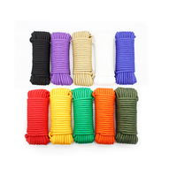 Anyaman Nilon Poliester Lembut Kustom Tali Serut Solid Bulat Tali Hoodie String dengan Warna Campuran