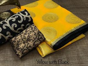 Travail de broderie lourde Sari vert avec pièce de chemisier de couleur bleue non cousue pour vêtements exclusifs pour femmes indiennes et pakistanaises - Product Image 5