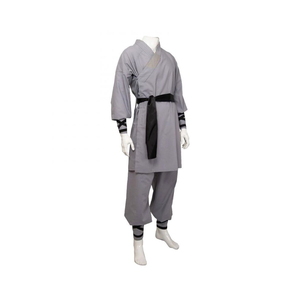 Kung Fu Uniforme Manga Completa Color Rojo con Cinturón Algodón/Poliéster Unisex Adulto - Product Image 6