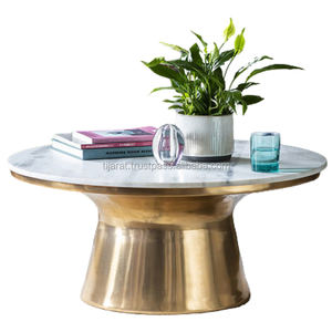 TABLES de salle à manger de cuisine en métal, meubles de café en marbre - Product Image 1