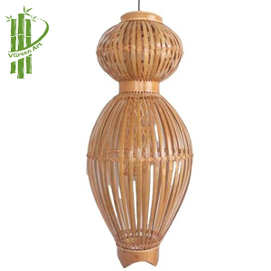 Couleur naturelle main abat-jour en bambou et en rotin - Product Image 5