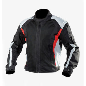 Veste de moto 500D en nylon noir approuvée CE avec conception de bras matelassés pour la conduite Protection principale respirante et imperméable - Product Image 5
