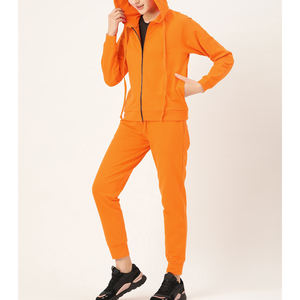 Survêtement pour femme, tenue de Jogging décontractée, Orange, nouveau Style,, de haute qualité, personnalisé, pour le sport - Product Image 2