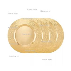 Assiettes rondes de la plus haute qualité, nouveau design, couleur or, assiette de présentation pour la maison, utilisation en cuisine - Product Image 4