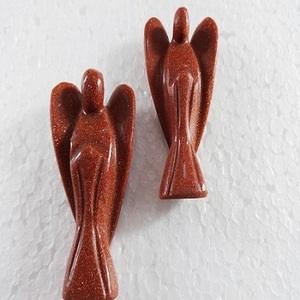 Pierre précieuse faite à la main en cristal naturel grès rouge Agate pierre précieuse sculpture ange chakra guérison pierre semi-précieuse artisanat - Product Image 1