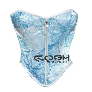 Cosh Corset Overbust Steelboned Heavy Duty New Arrival Digitaal Bedrukt Gesublimeerd Satijn Corset Body Shaper Corset Outfit Verkopers