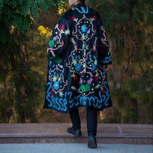 Alta calidad Kimono largo bata mujeres decorado con bordado de seda Chaqueta larga para damas - Product Image 2